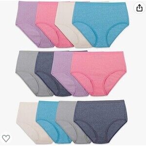 Fruit of the Loom Women's Beyondsoft Underwear Brief Cotton Blend 12 Pack size 6